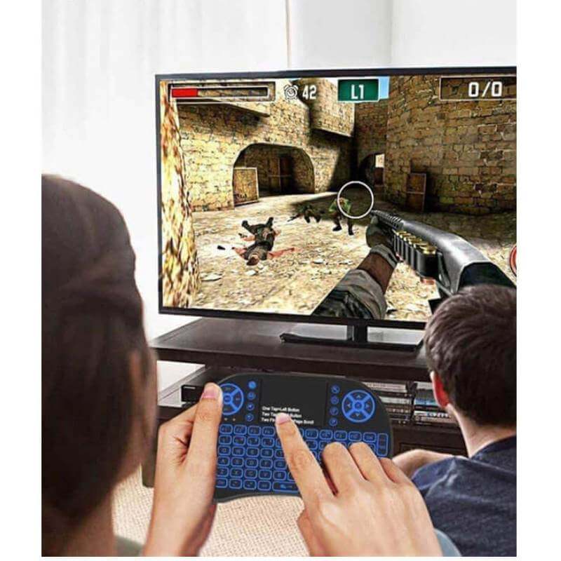 Mini i8 2.4GHz ワイヤレスバックライトキーボード＆タッチパッド – スマートAndroid TVボックスに最適